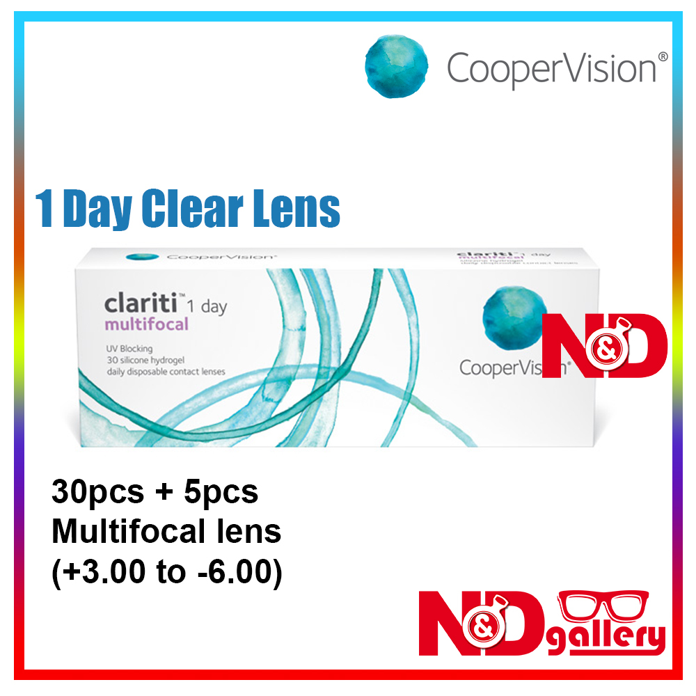 CooperVision Clariti® 1 day multifocal 30pcs Free 5 pcs ( Rabun Jauh & rabun Dekat) Pre order