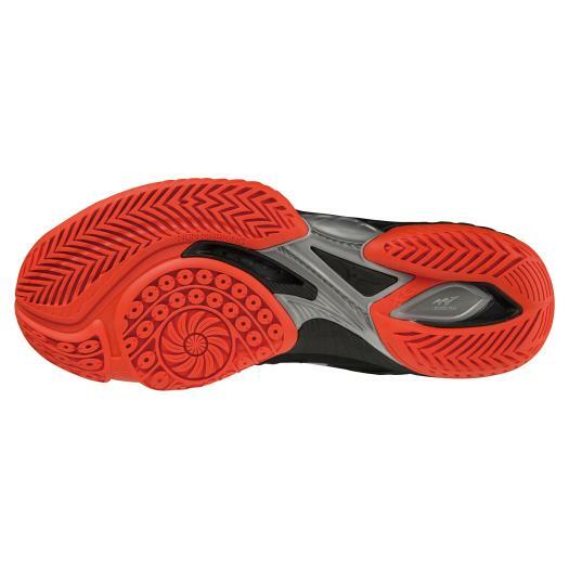 💥日本直送】Mizuno Wave Claw EL 2 WIDE 羽毛球運動鞋柔軟鞋子黑色x橙色