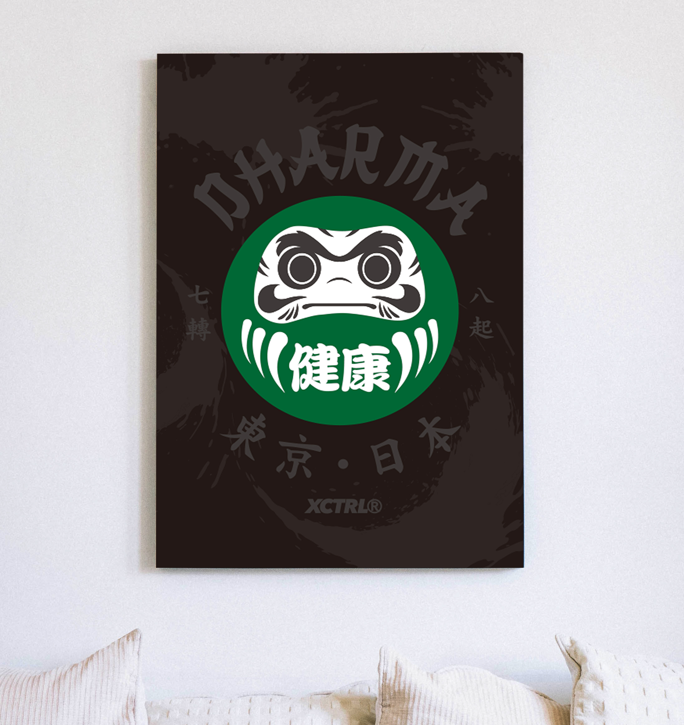 XCTRL健康達摩無框畫(黑白兩色)