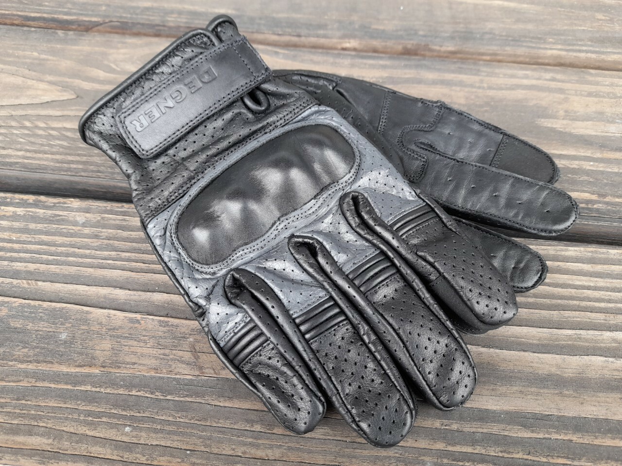 DEGNER TG-76M 黑灰 皮手套