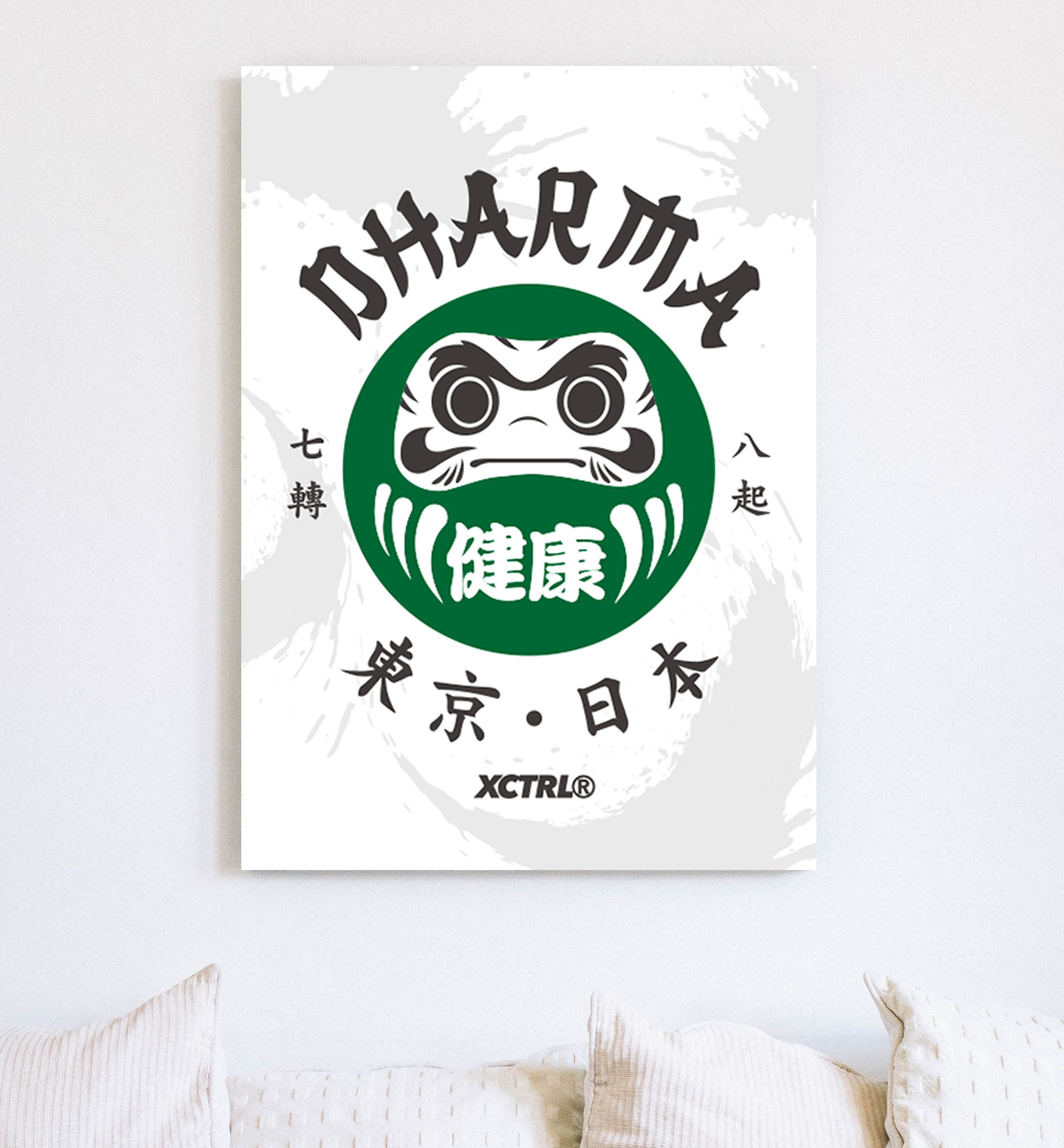 XCTRL健康達摩無框畫(黑白兩色)