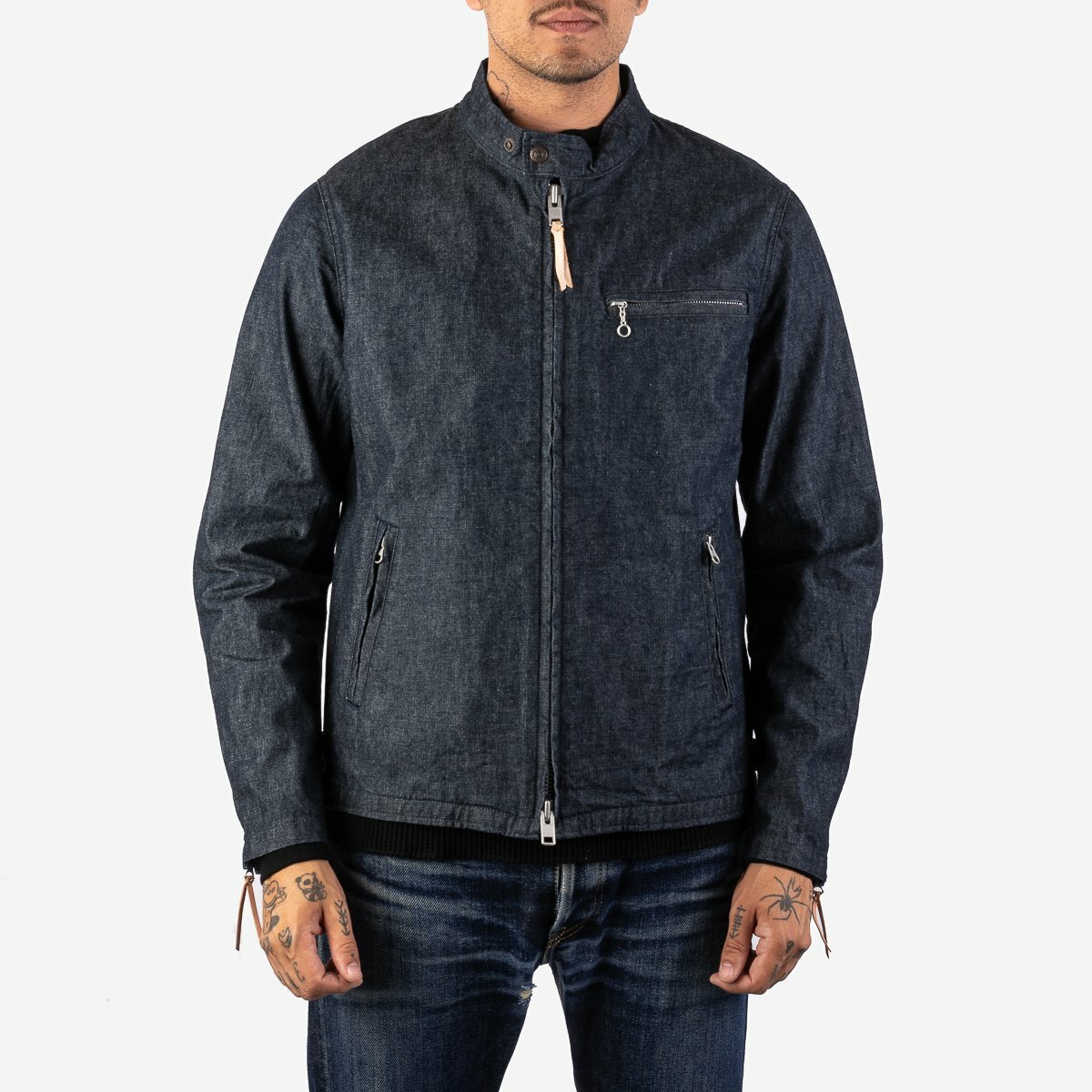 IRON HEART IHJ-108-IND 11oz Selvedge Denim Rider's Jacket - Indigo