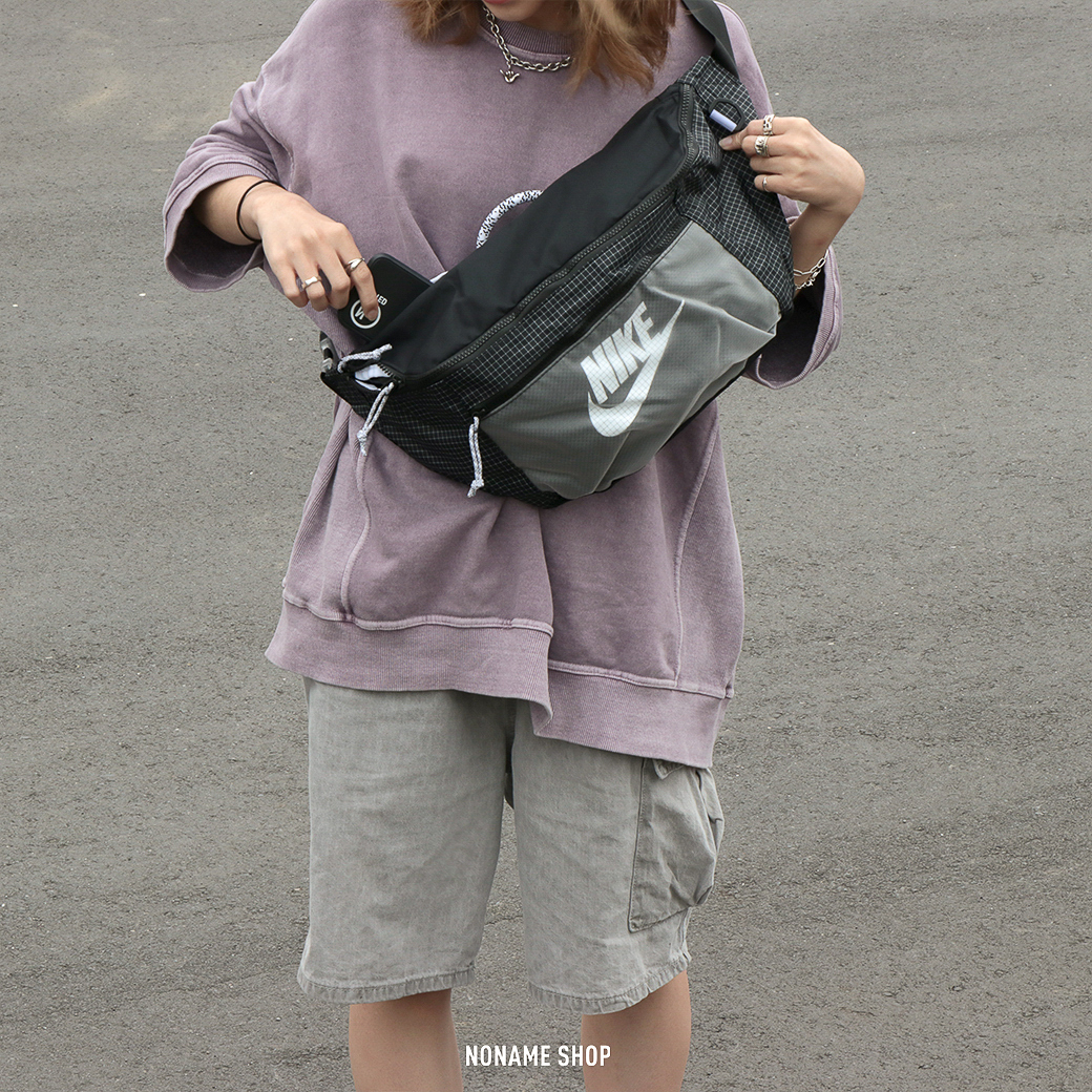 NIKE TECH WAIST BAG 腰包 黑色 網格 大容量