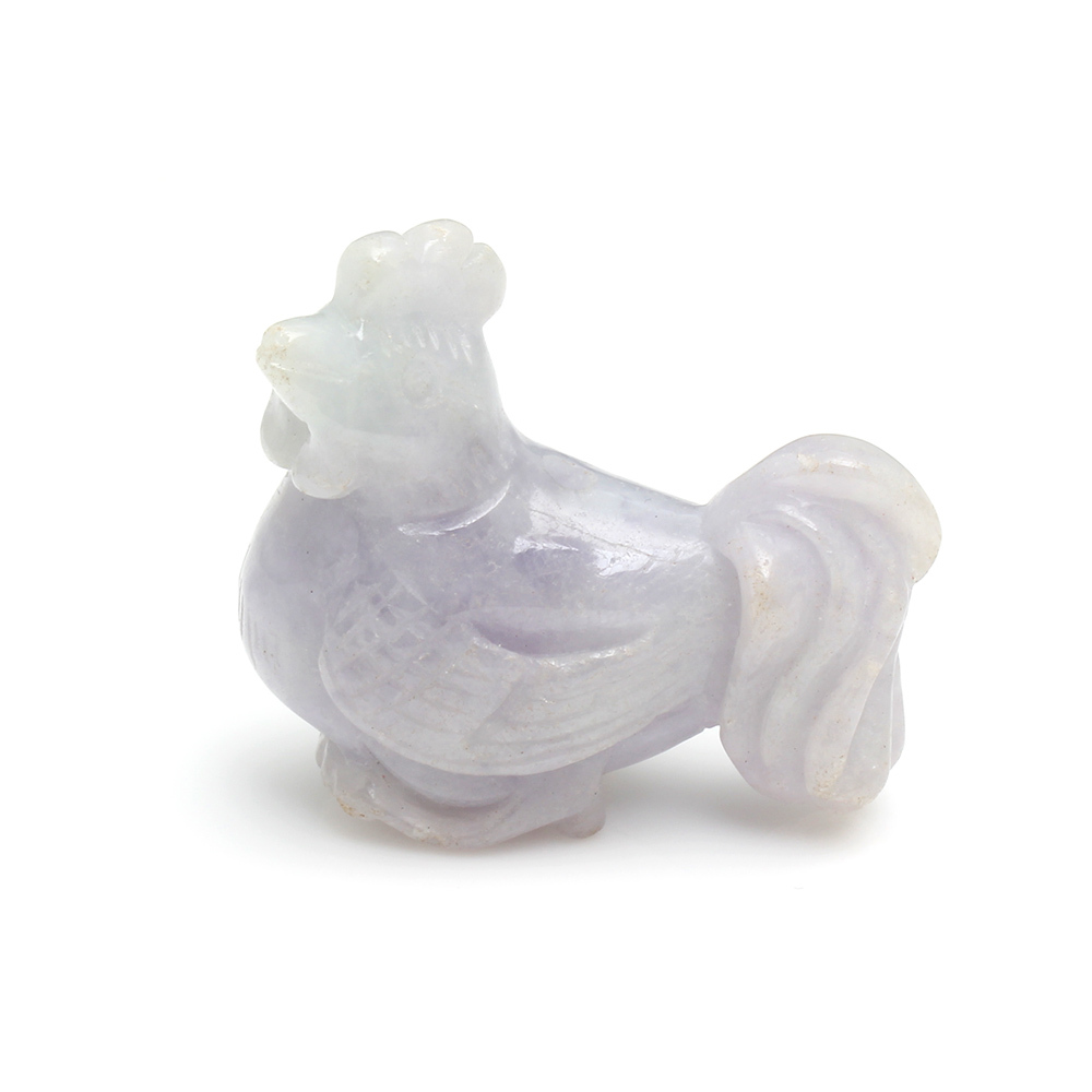 【雅紅珠寶】雞鳴曉旦天然紫翡翠玉墜項鍊-十二生肖-雞-A0104