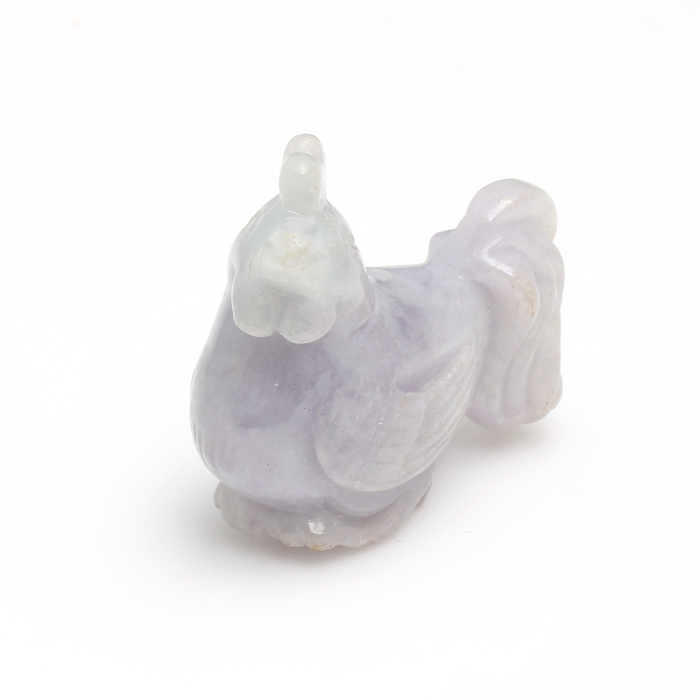 雞鳴曉旦天然紫翡翠玉墜項鍊-十二生肖-雞-雅紅珠寶