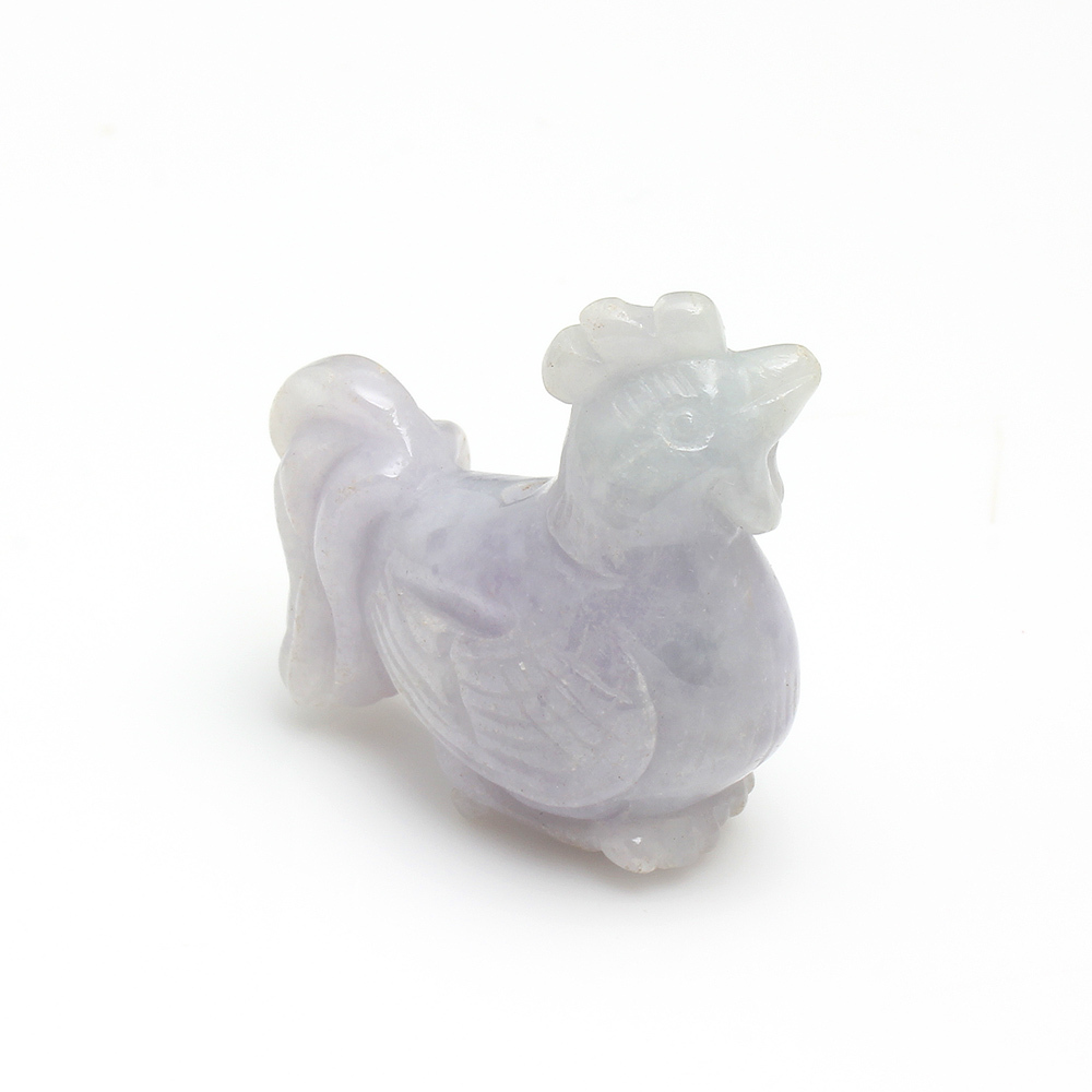 雞鳴曉旦天然紫翡翠玉墜項鍊-十二生肖-雞-雅紅珠寶