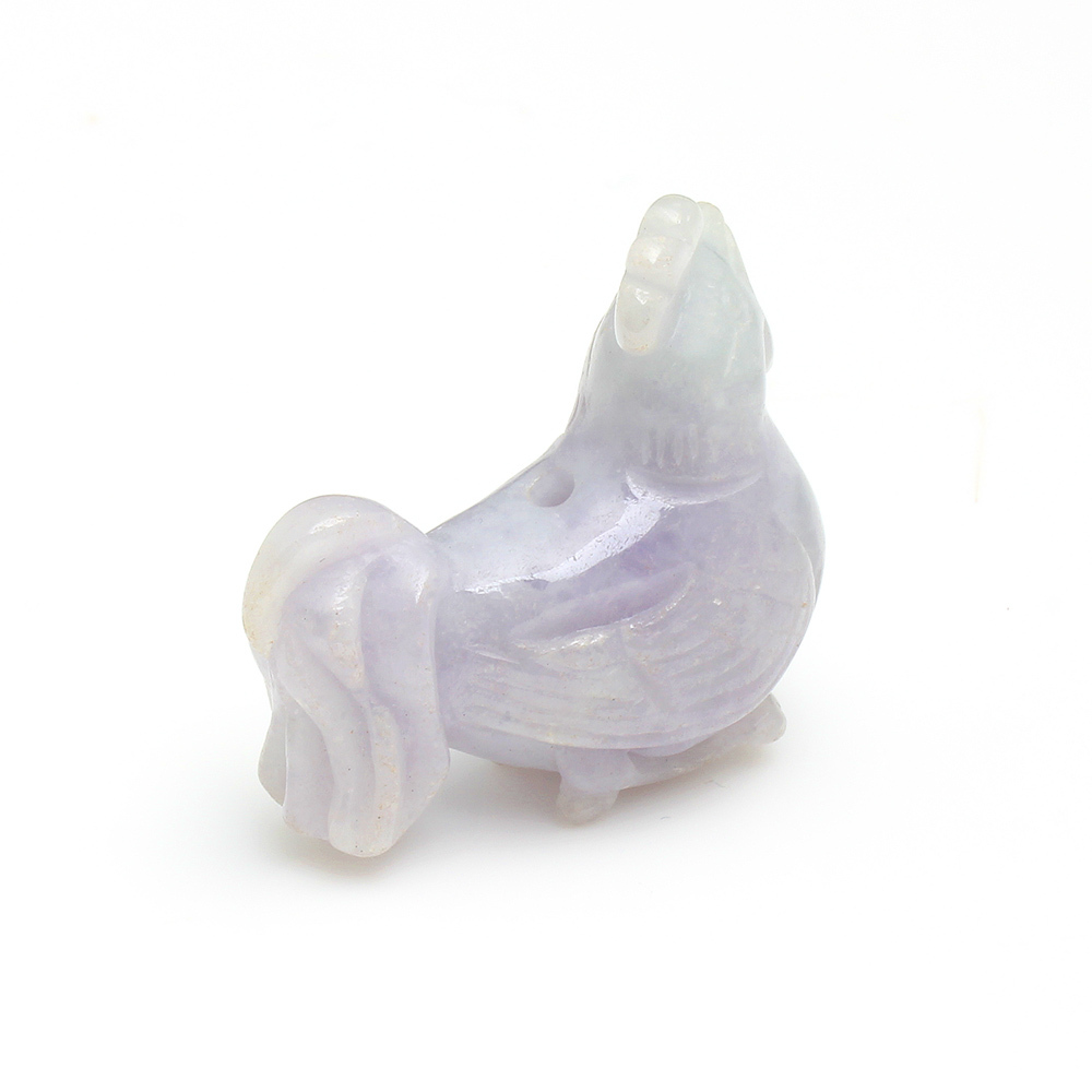 雞鳴曉旦天然紫翡翠玉墜項鍊-十二生肖-雞-雅紅珠寶