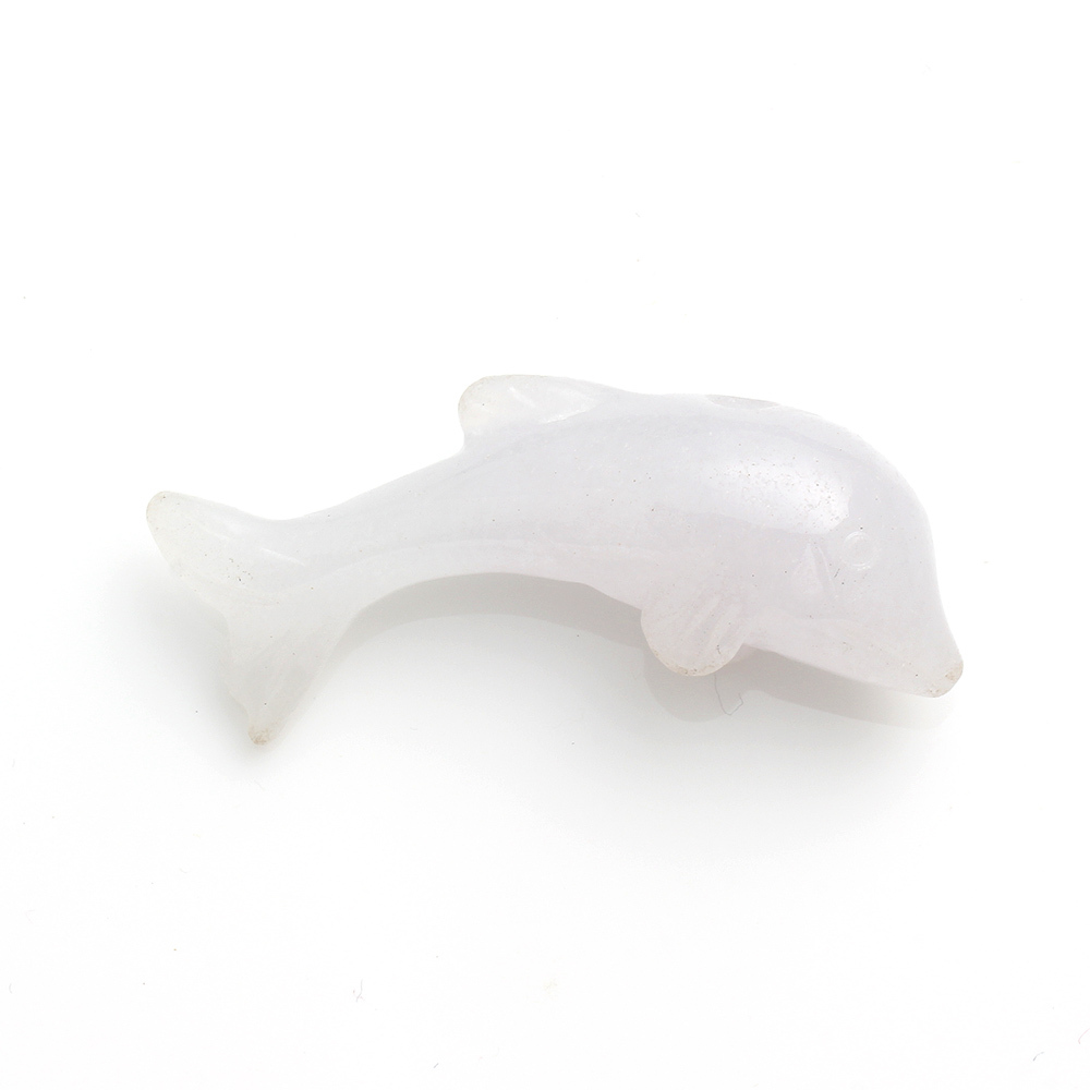 魚躍龍門天然淡粉翡翠玉墜項鍊-海豚-雅紅珠寶