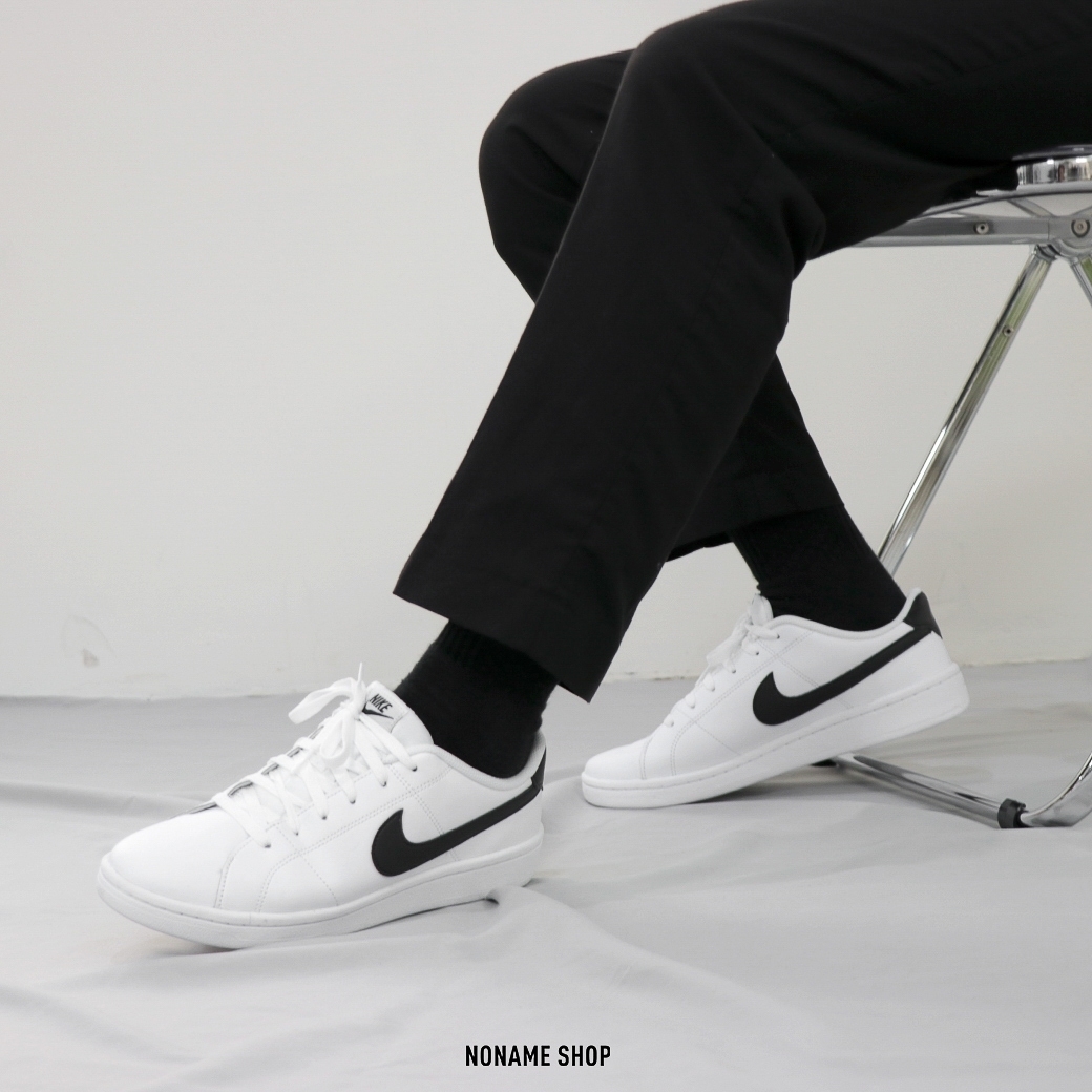NIKE Court Royale 2 復古 皮革 休閒鞋 小白鞋 白底黑勾
