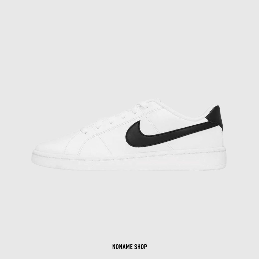 NIKE Court Royale 2 復古 皮革 休閒鞋 小白鞋 白底黑勾