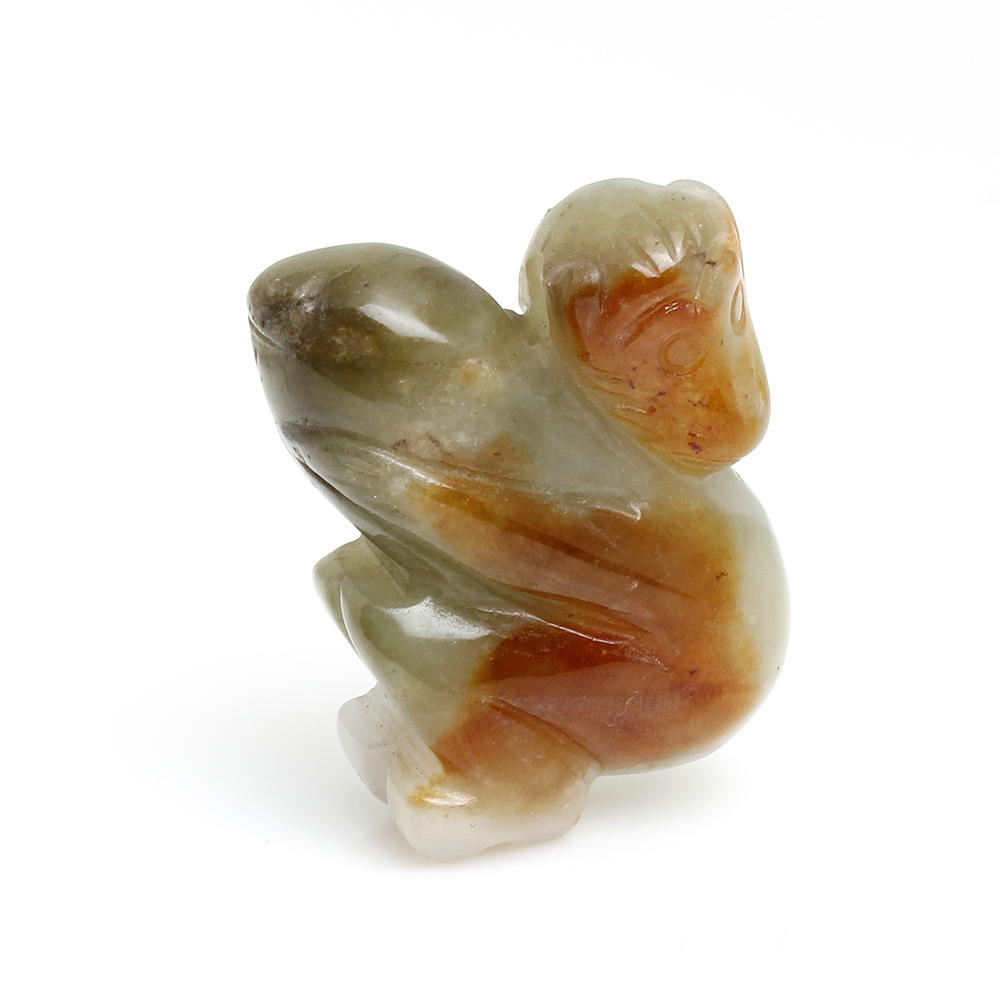 靈猴獻壽天然紅翡翠玉墜項鍊-十二生肖-猴-雅紅珠寶