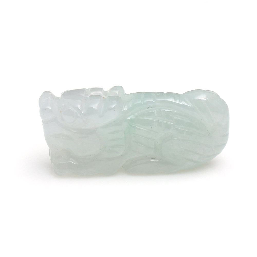 龍馬精神天然冰糯種白翡翠玉墜項鍊-十二生肖-龍-雅紅珠寶