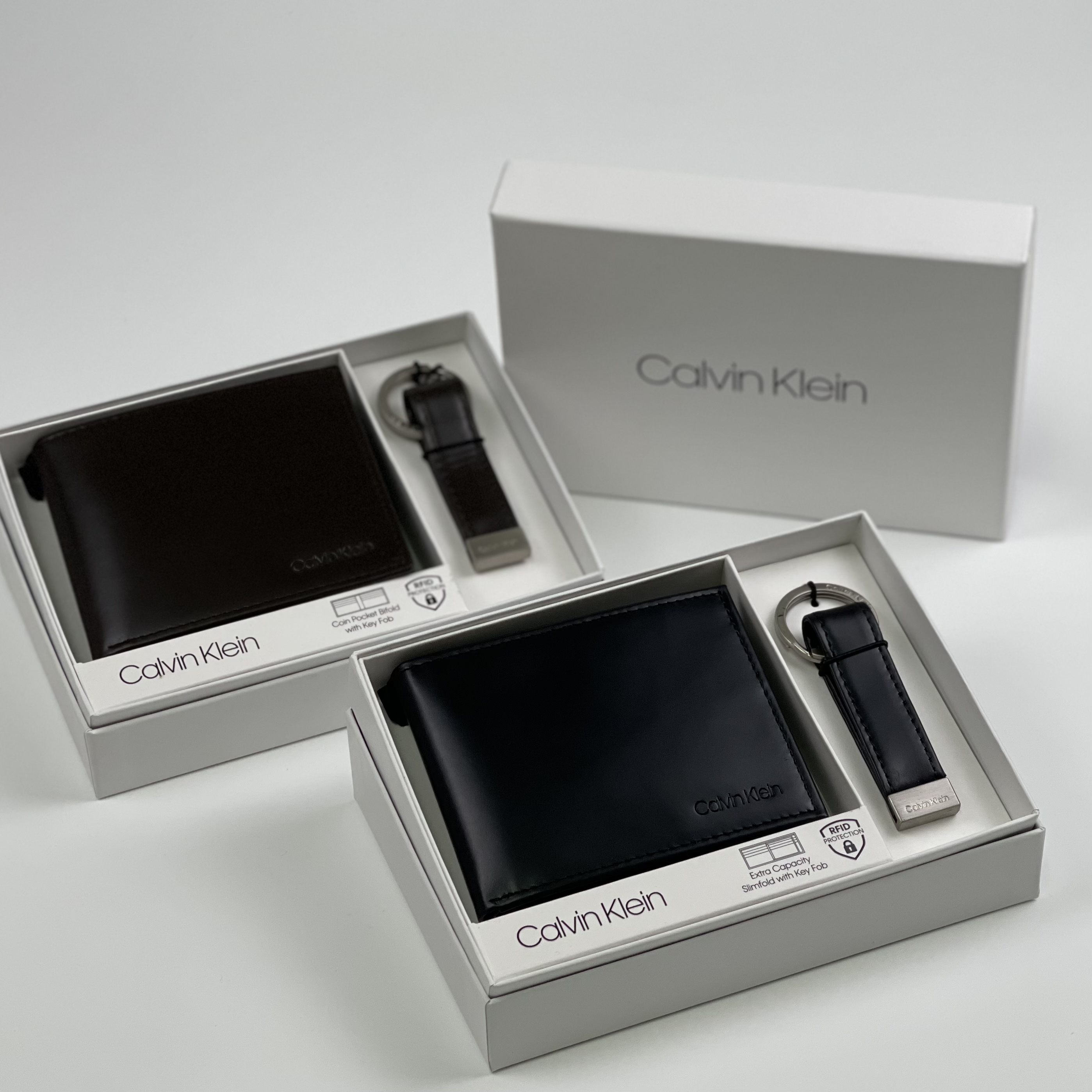 Calvin Klein CK 多卡層/零錢袋 短夾+鑰匙圈 禮盒
