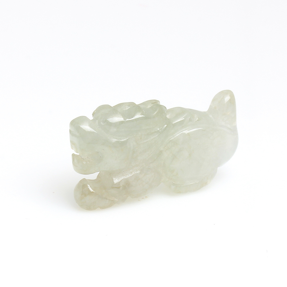 風虎雲龍天然冰種白翡翠玉墜項鍊-十二生肖-龍-雅紅珠寶