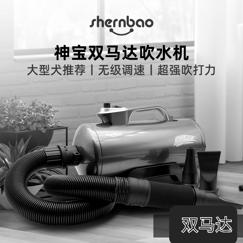 神宝2400T 双马达高风力吹水机 钢琴烤漆灰