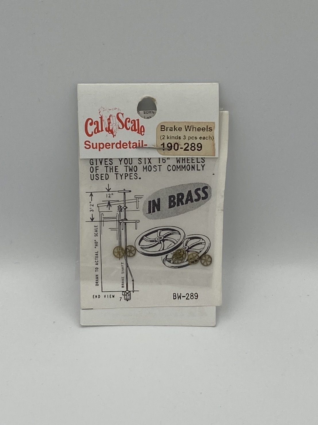 Cal scale 190-289 HO規 Brake Wheels 剎車輪.6入