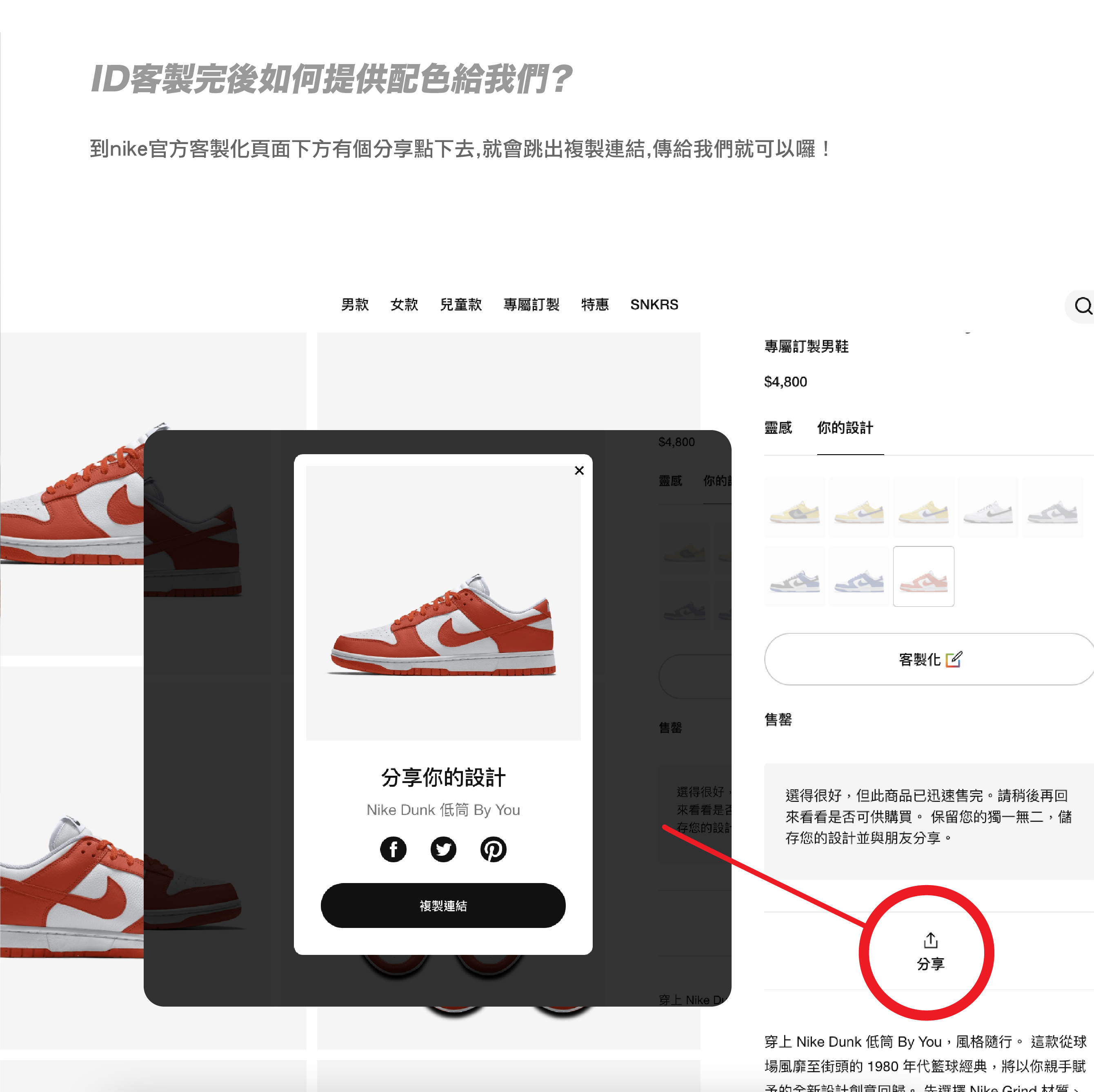 【APAIR】代購 Nike Dunk Low ID NIKE 官方客製配色