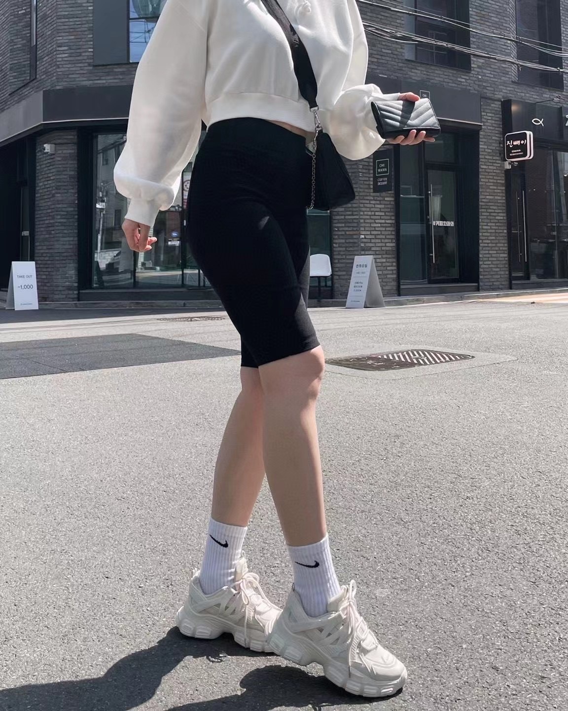 現貨 🇰🇷 韓國 HOW Luk 高腰超舒服4分褲 原價 $249（HB747）no.717