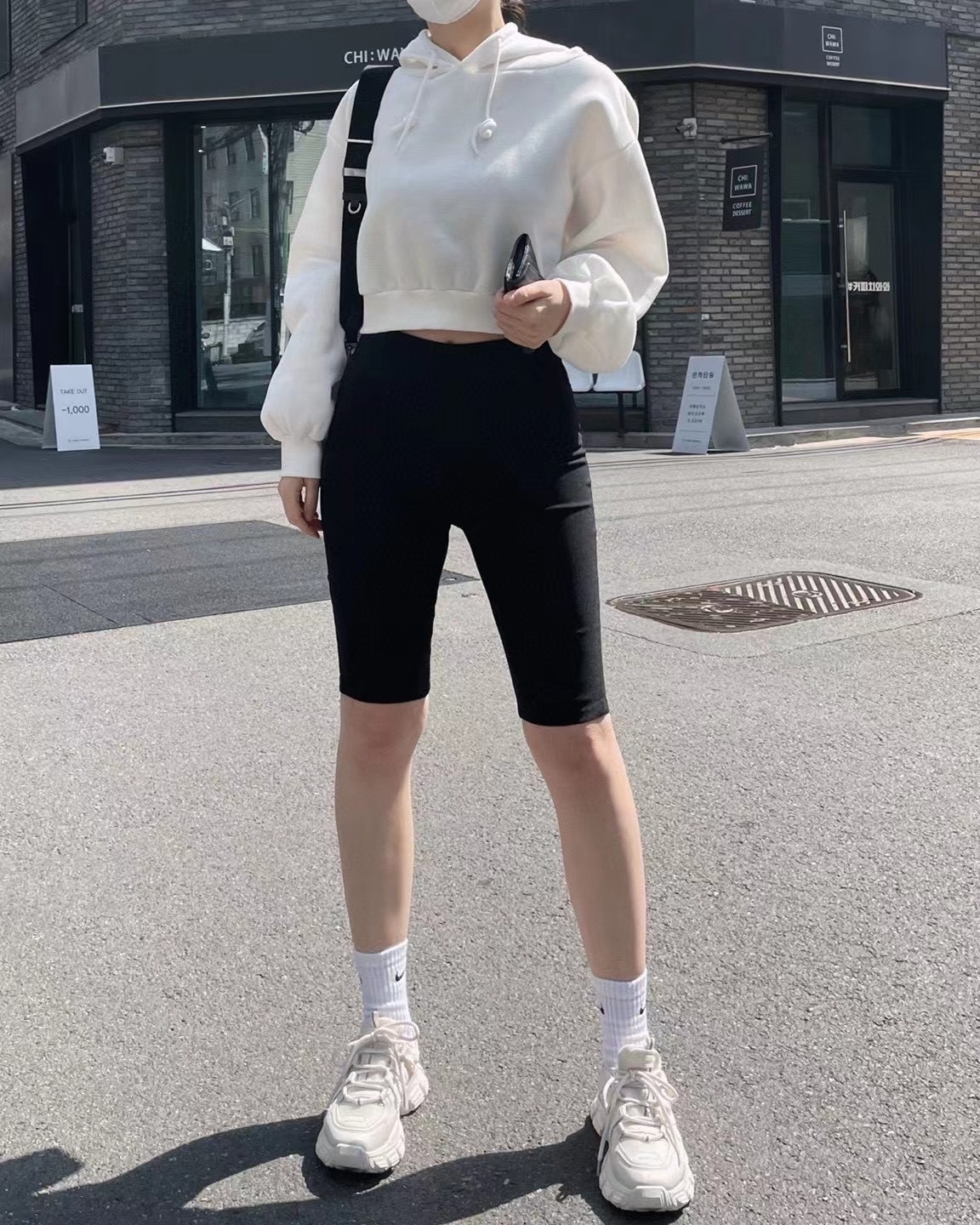 現貨 🇰🇷 韓國 HOW Luk 高腰超舒服4分褲 原價 $249（HB747）no.717