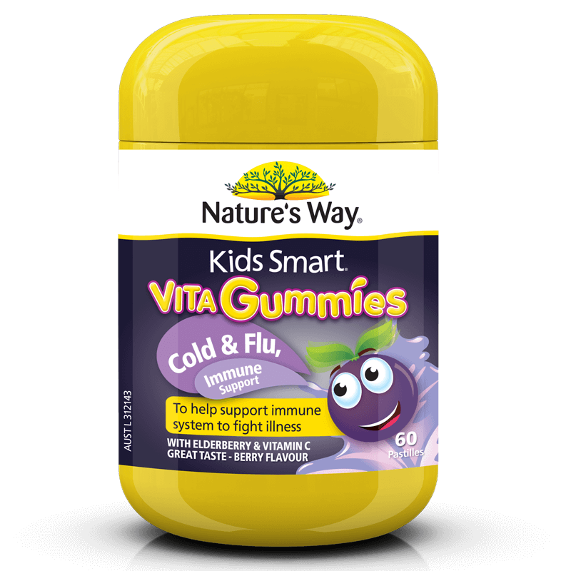 澳洲 Nature's Way Kids Smart 佳思敏 - 接骨木抗感冒軟糖60粒