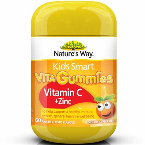 澳洲 Nature's Way Kids Smart 佳思敏 - 維他命C+鋅軟糖 60粒
