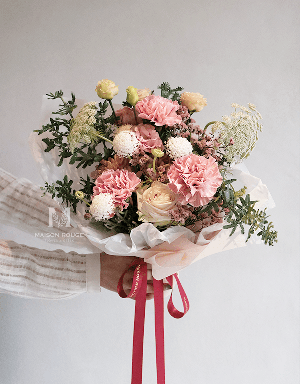 貳樓有花・淡粉色系鮮花花束