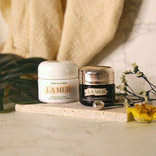 ♡LA MER 海洋拉娜 經典修護活顏亮眼套組 濃萃雙重修復眼霜15ml+經典乳霜100ml♡