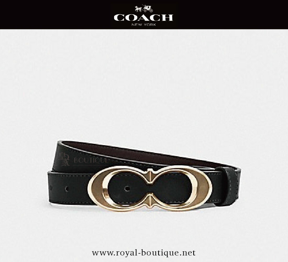 COACH 雙C帶頭女款皮帶