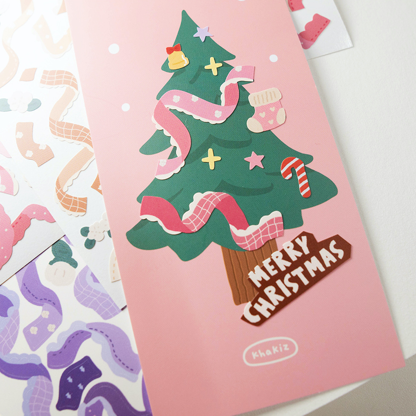 Khakiz Sticker－Confetti Series (Korean Stationery Brand)