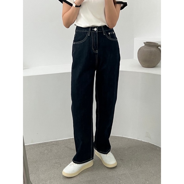 【imfine】最愛原色系 不嫌多牛仔直筒褲 #3698