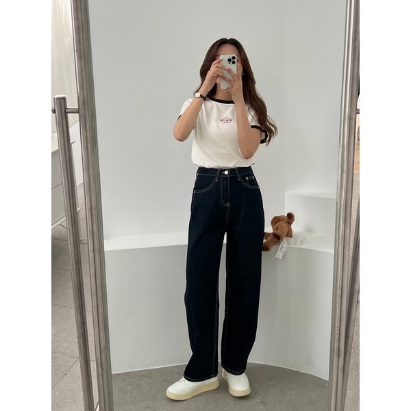 【imfine】最愛原色系 不嫌多牛仔直筒褲 #3698