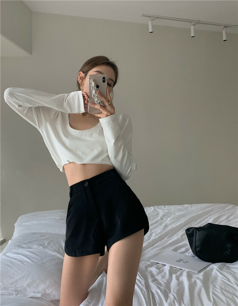 顯瘦高腰休閒短褲
