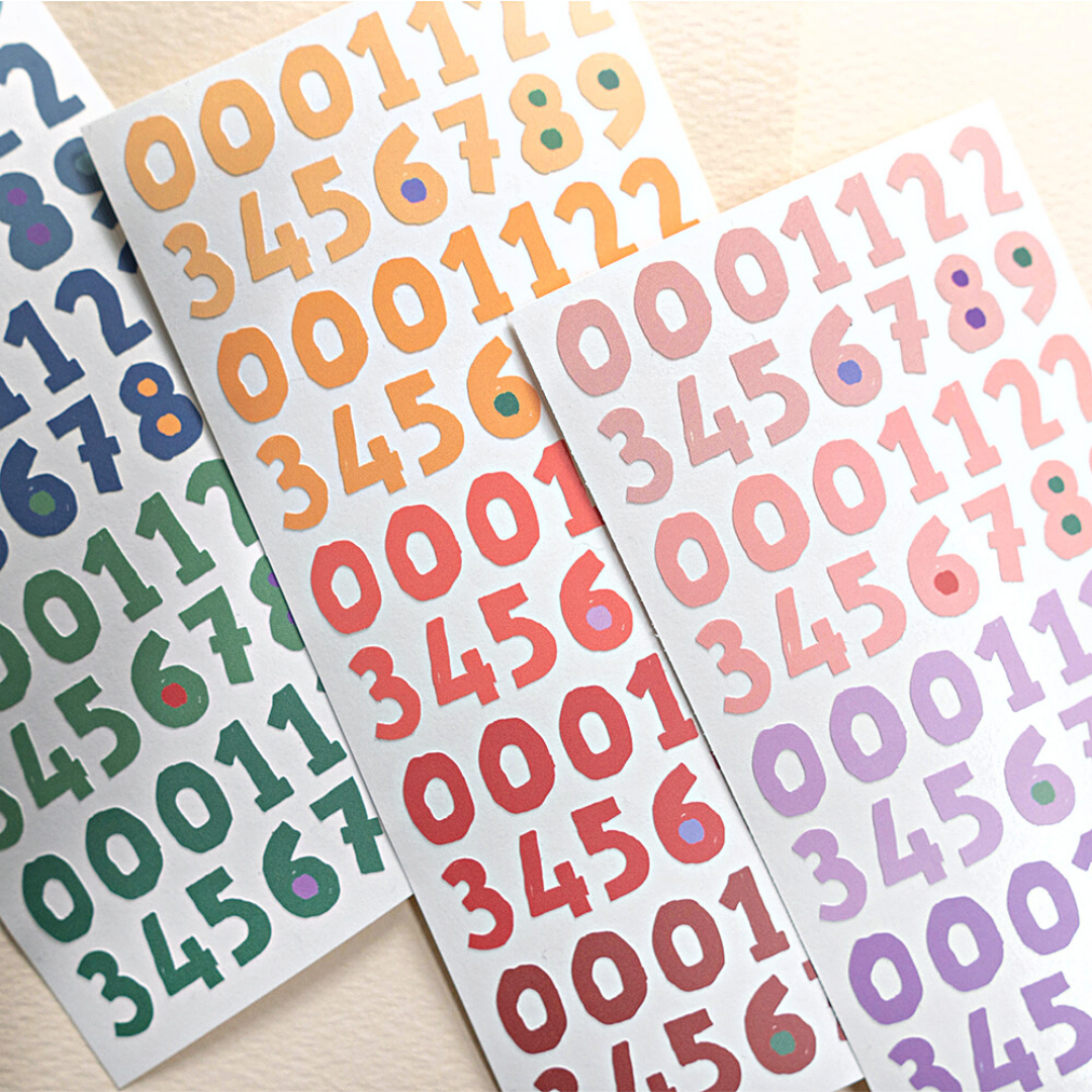 Khakiz Sticker－Number Series (Korean Stationery Brand)