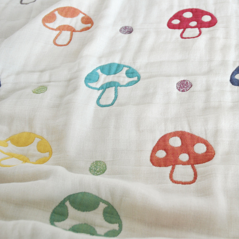 日本製 10Mois 蘑菇六重紗被 L