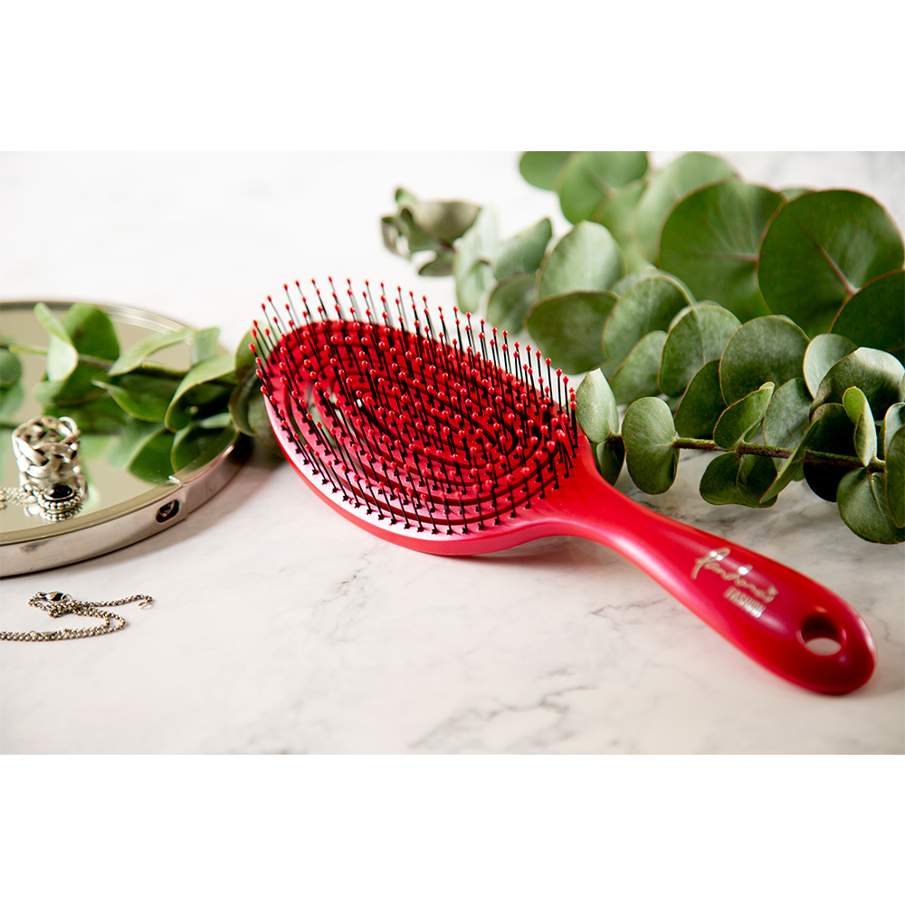 Lasen 3D彈性抗糾結梳(紅)