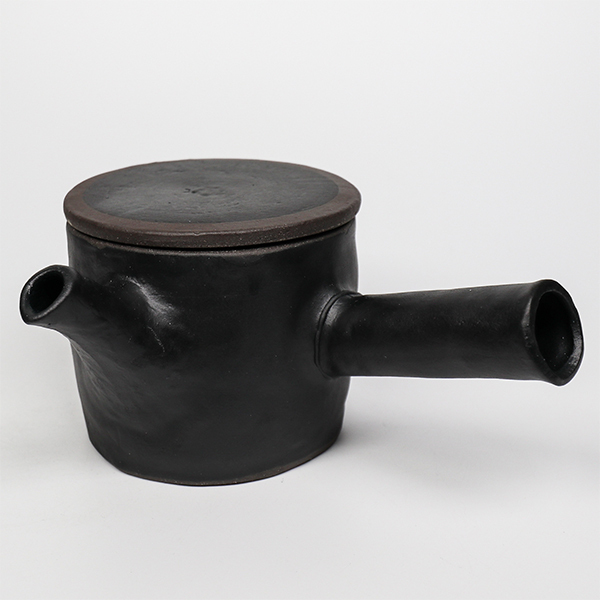 【美濃燒】黑錆 橫手急須0.31L