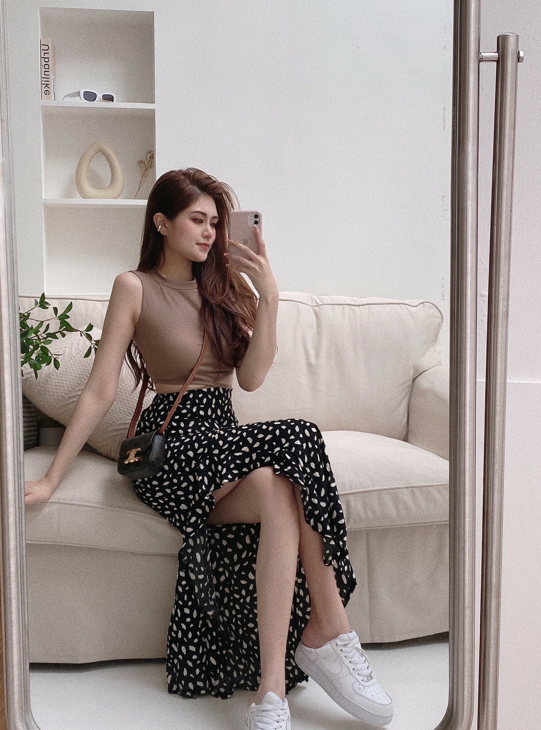 彈性螺紋綁腰背心/三色