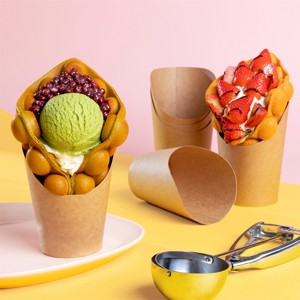 牛皮紙斜口杯 12OZ