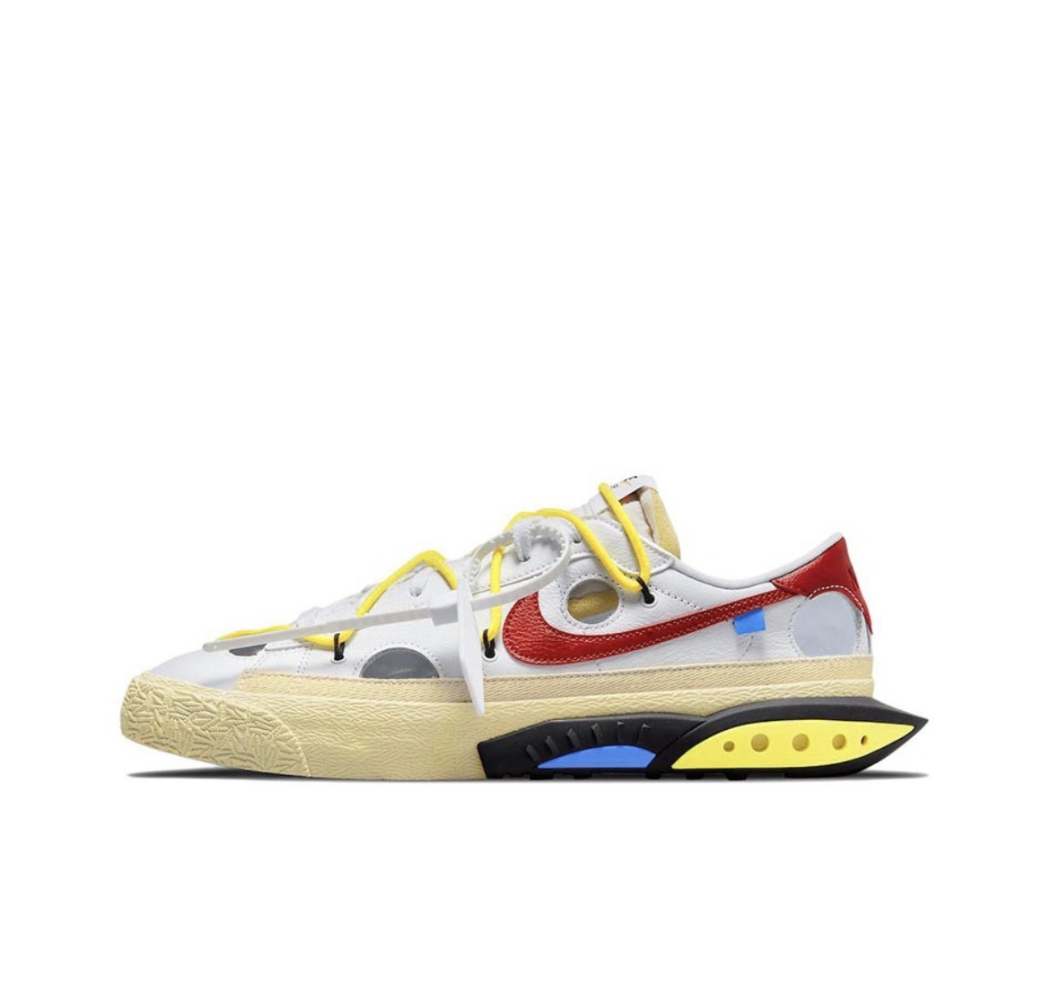 Off-White × NIKE BLAZER LOW 77 聯名限定白紅黑綠解構鞋