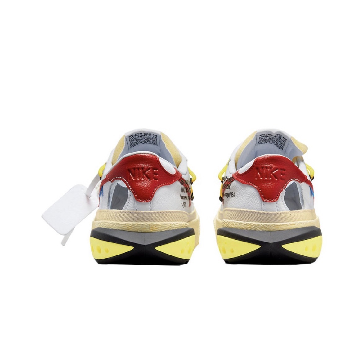 Off-White × NIKE BLAZER LOW 77 聯名限定白紅黑綠解構鞋