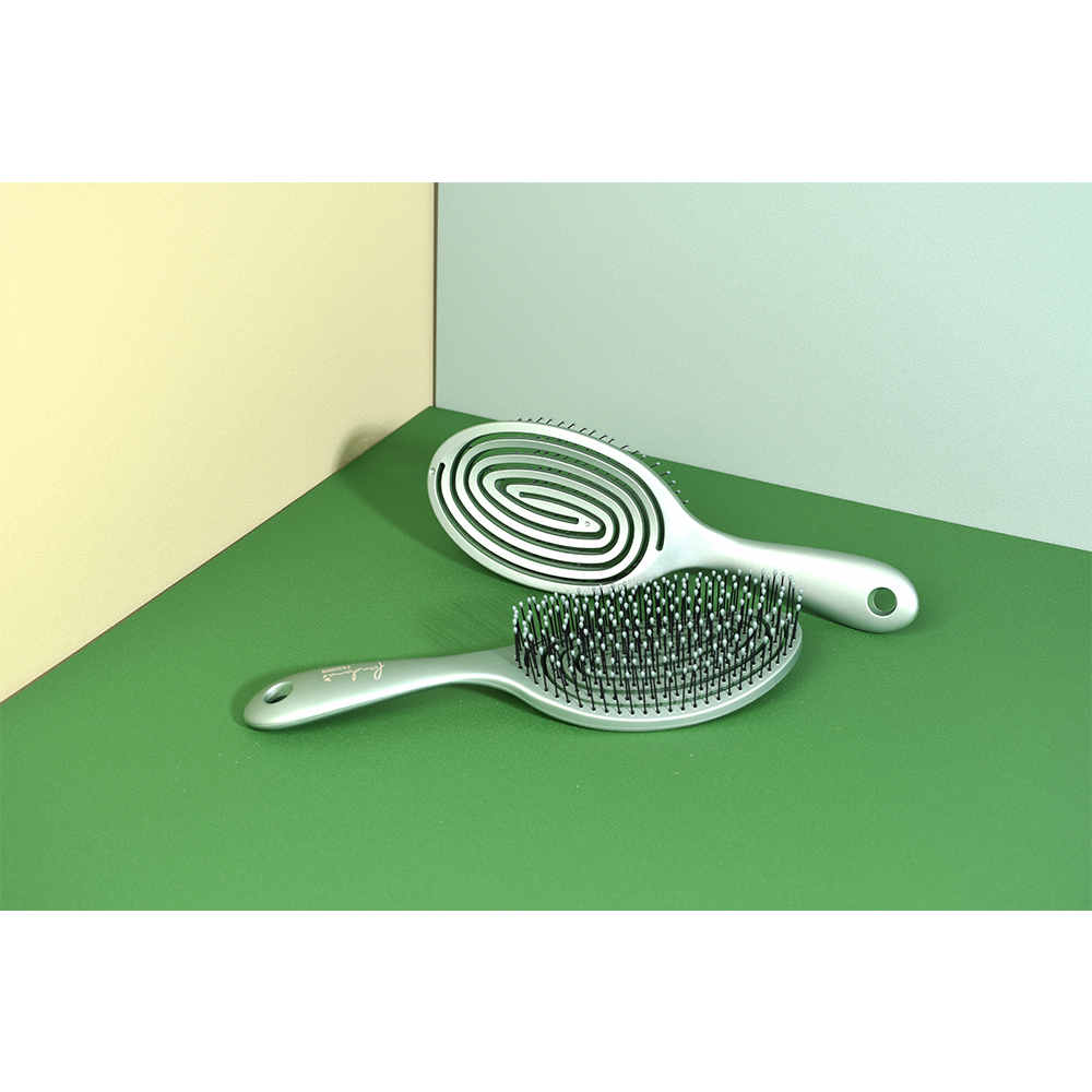 Lasen 3D彈性抗糾結梳(羅勒綠)