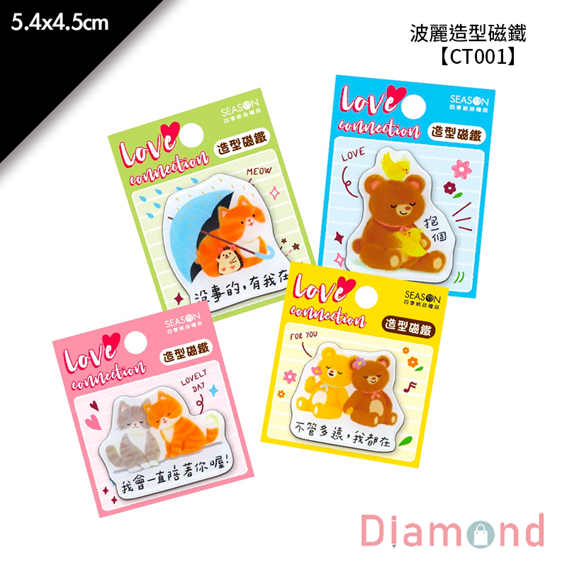 四季紙品 波麗造型磁鐵- 5.4*4.5cm【CT001】