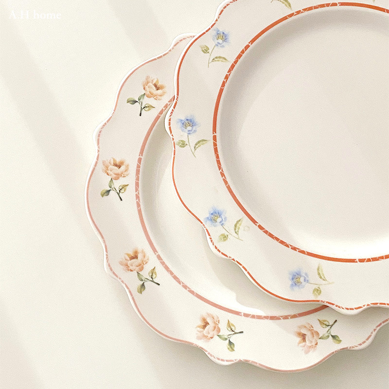 【ＡＨ523】韓國ins花邊陶瓷盤