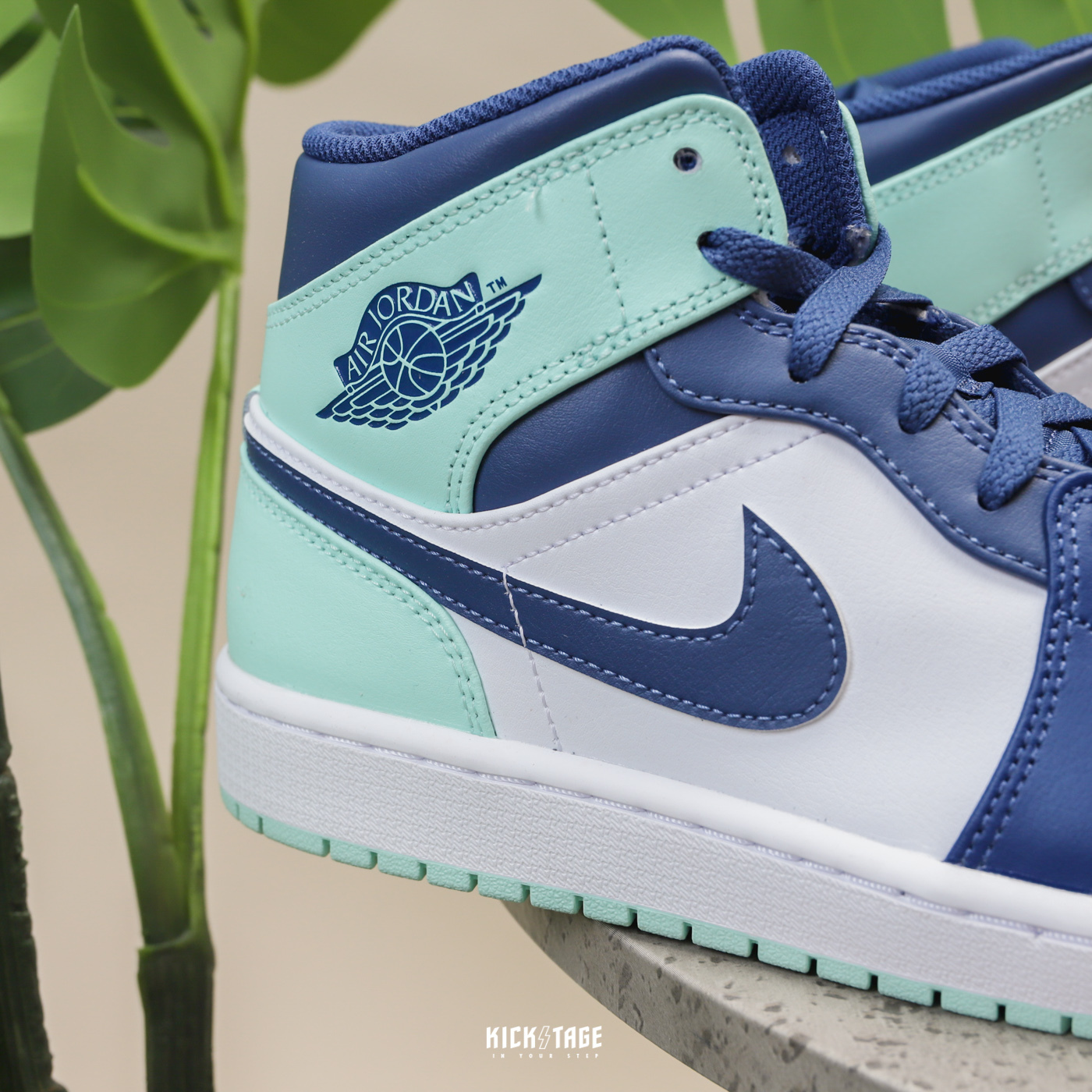 NIKE AIR JORDAN 1 MID Blue Mint 深藍薄荷綠中筒AJ1【554724-413