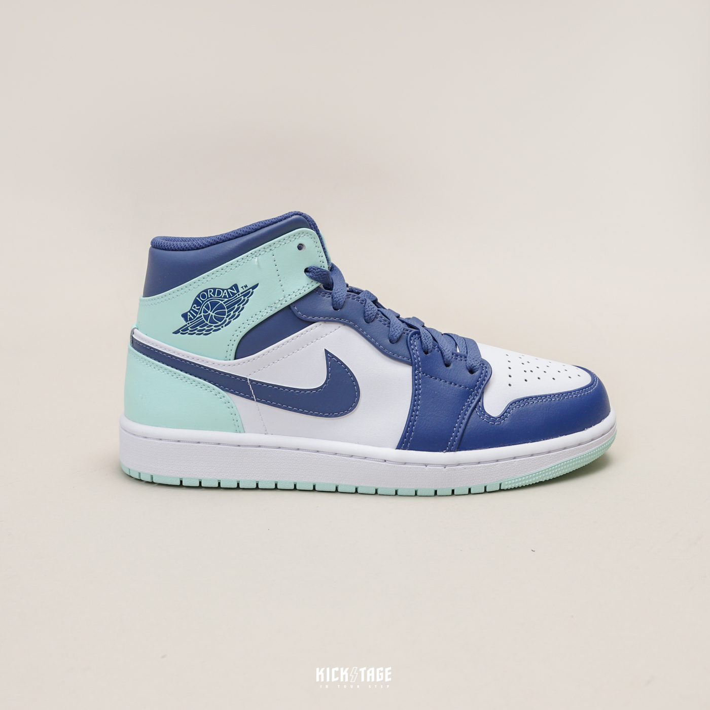 NIKE AIR JORDAN 1 MID Blue Mint 深藍薄荷綠中筒AJ1【554724-413