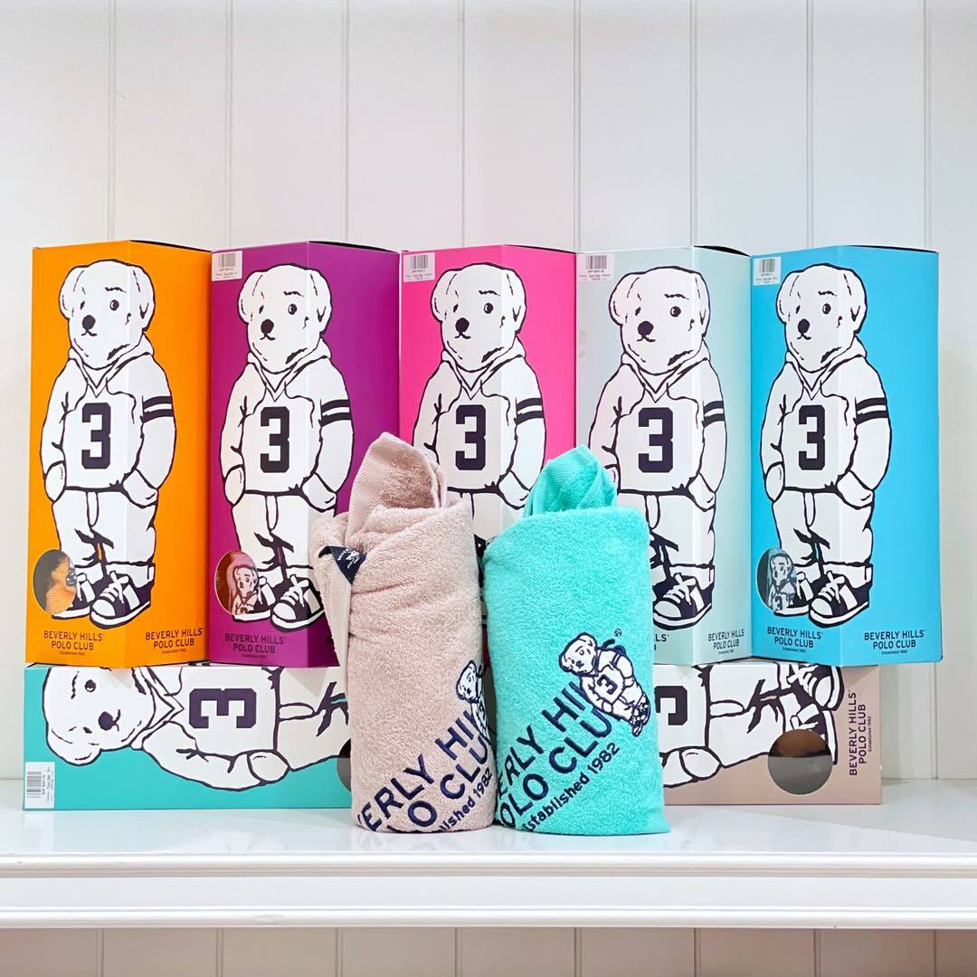原價賣緊$3xx!!勁減至$99/條!! 泰國直送 美國品牌Beverly hills polo club 經典小熊毛巾