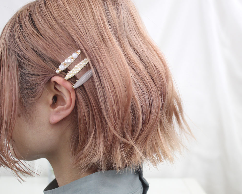 Farbe  珍珠小髮夾SET