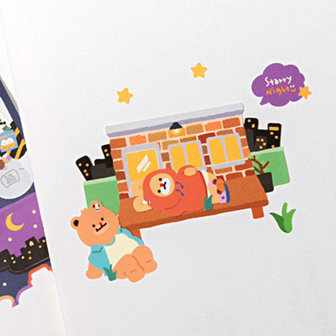 Khakiz Sticker－City Night (Korean Stationery Brand)
