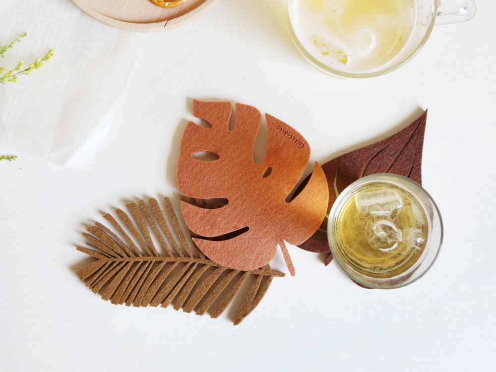 樂洋・葉子杯墊/擺飾-大地色系/朋友們的小聚