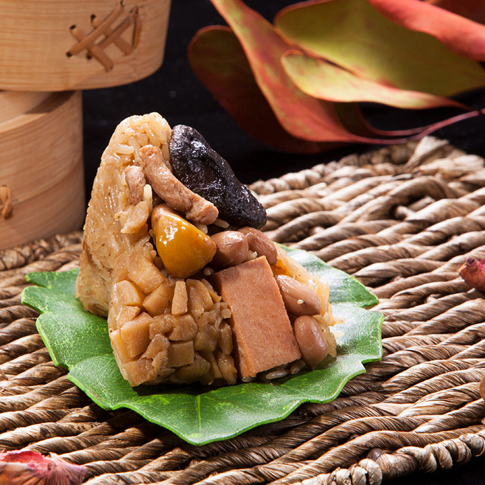 B4 公益合作｜狀元油飯 火腿香菇素粽禮盒 (5入/40入) 【全素】